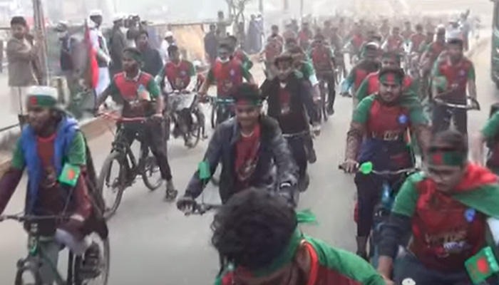 বিজয় দিবসে ছাত্র শিবিরের বর্ণাঢ্য সাইকেল র্যালি