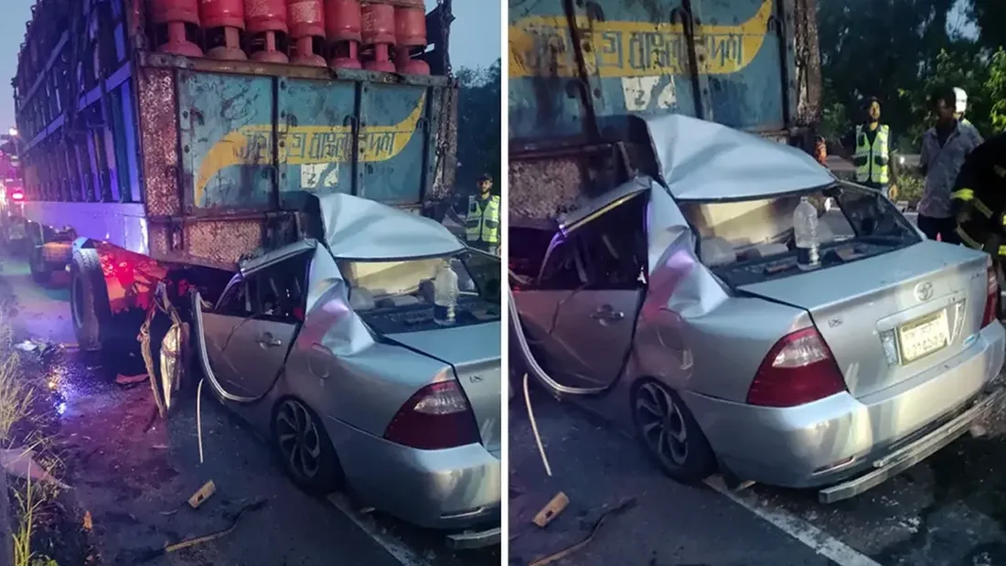 ঢাকা-ভাঙ্গা এক্সপ্রেসওয়েতে সড়ক দুর্ঘটনা